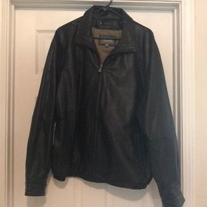 Wilson’s black leather jacket